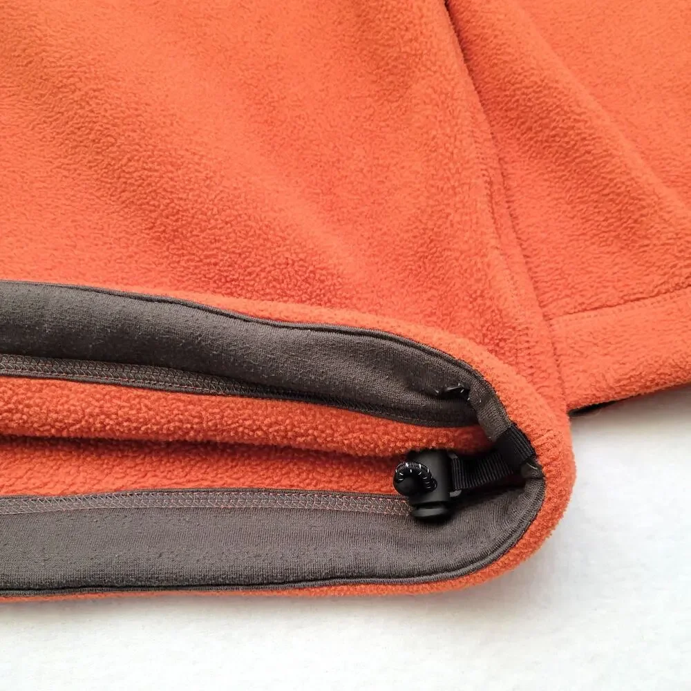 J. Crew 1/2 Zip Polartec Fleece Pullover Jacket Medium Rust Orange Vintage